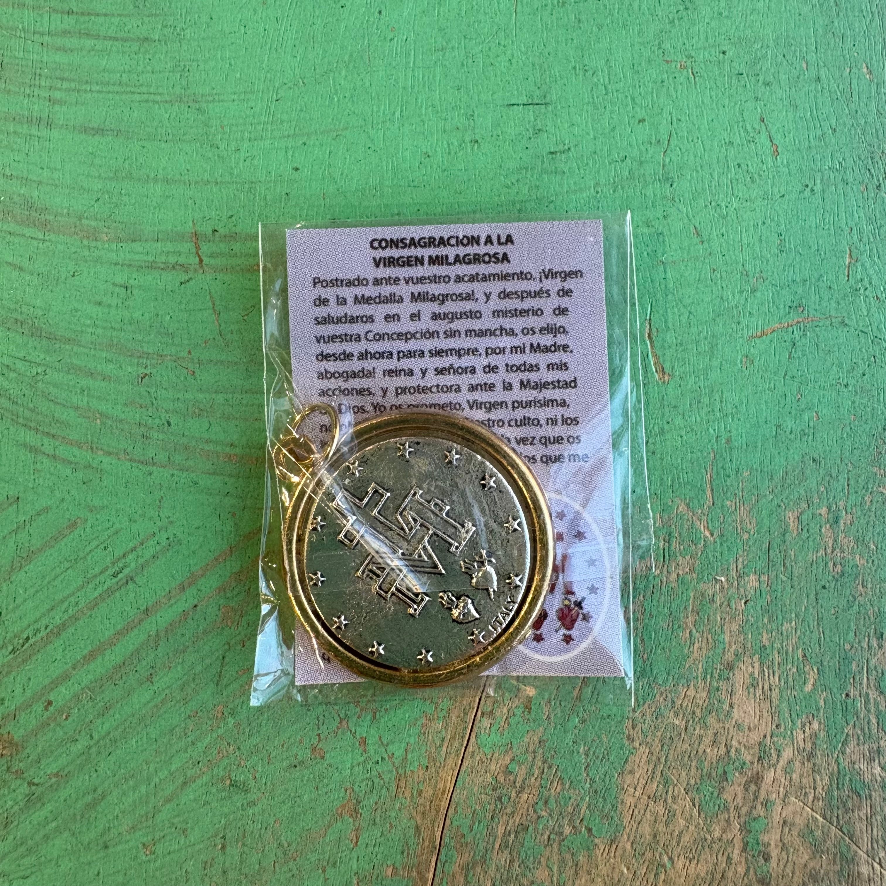 Two Tone Round Miraculous Medal