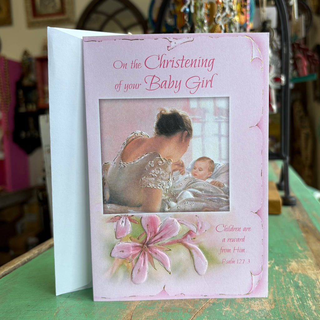 Baby Girl Christening Card