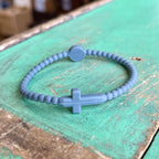 Silicone Side Cross Beaded Bracelet
