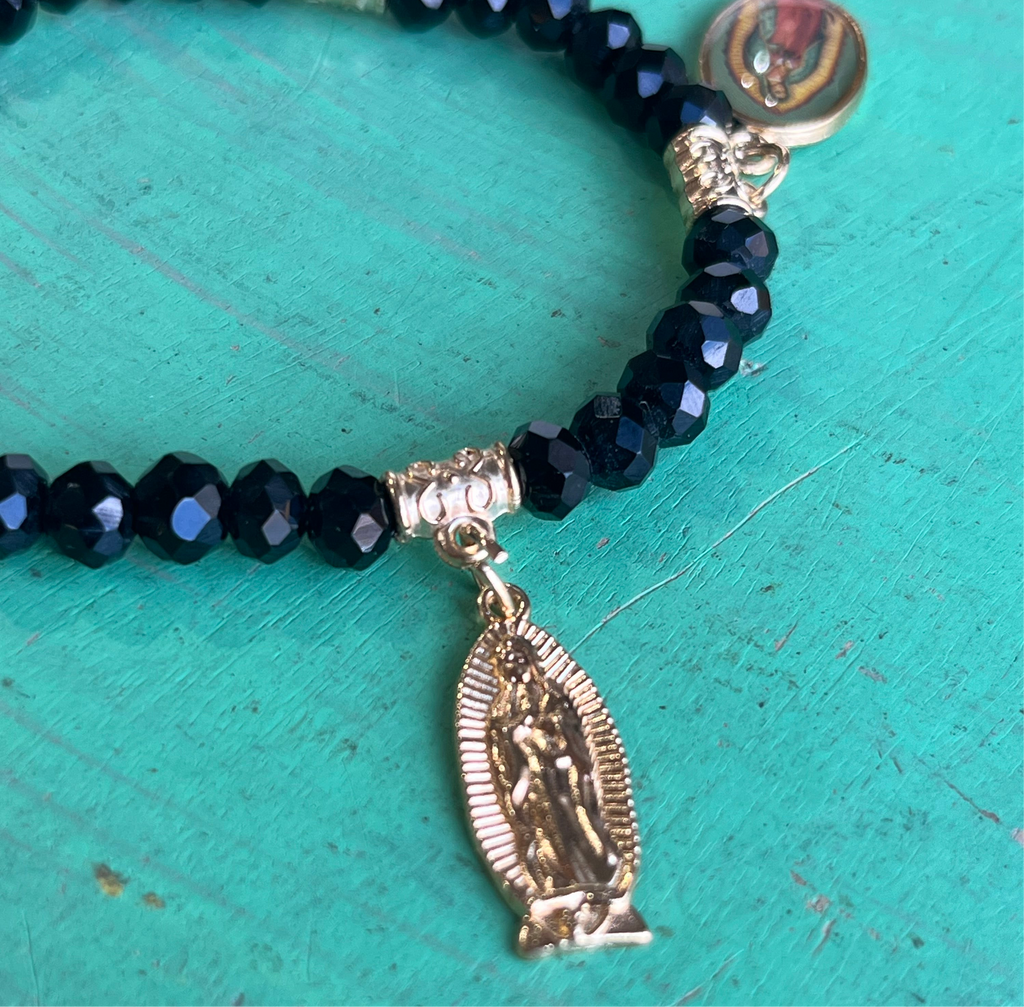 Black OLG Charm Bracelet