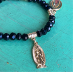 Black OLG Charm Bracelet