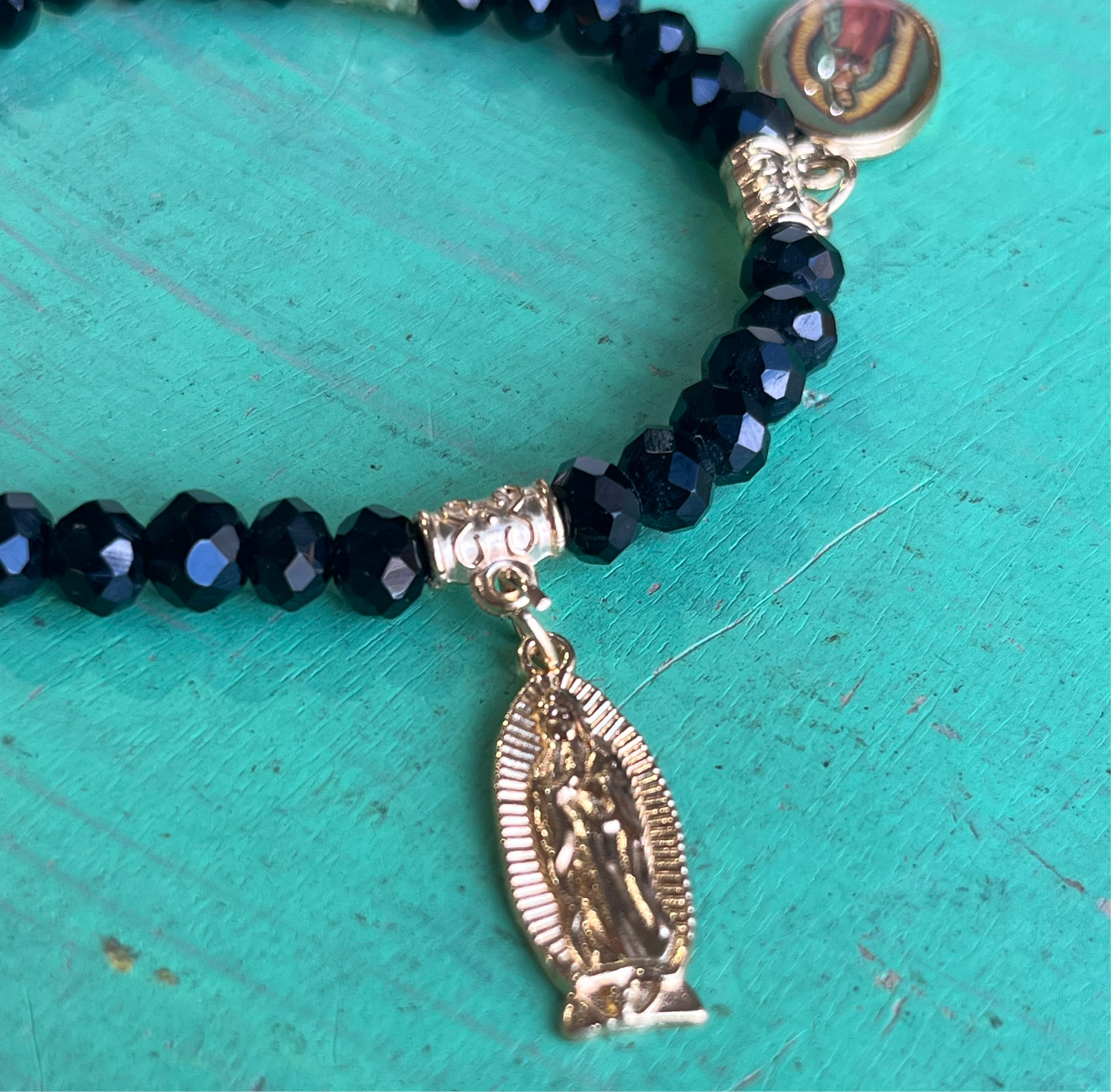 Black OLG Charm Bracelet