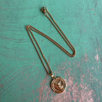 St Michael The Archangel Gold Pendant Necklace