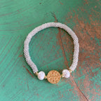 St Benedict FW Pearl Silver Plated Bracelet