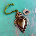 Small 4" Sacred Heart Tin Ornament