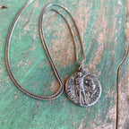 Sterling Silver St Sebastian Chain Necklace