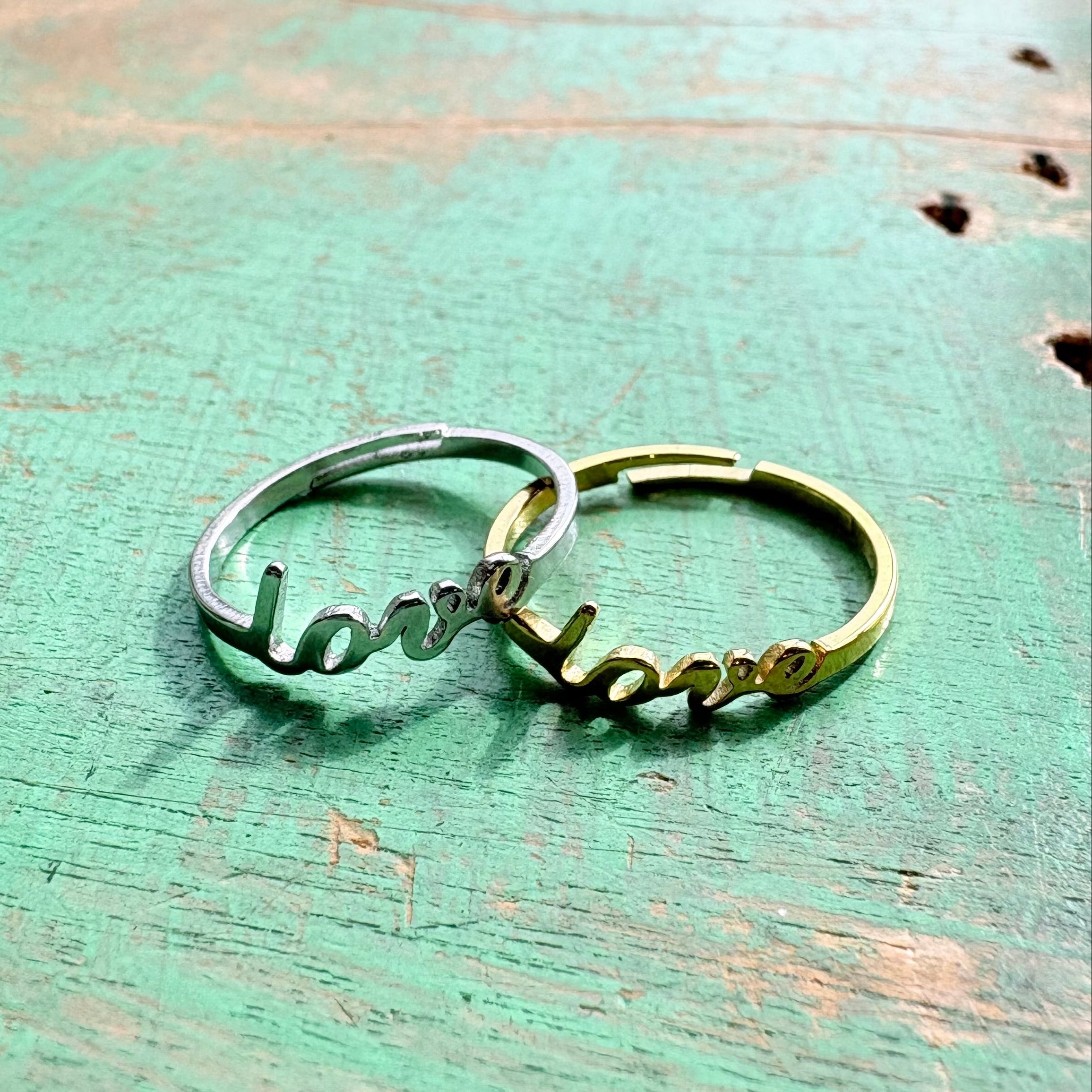 Stainless Steel Adjustable Love Rings