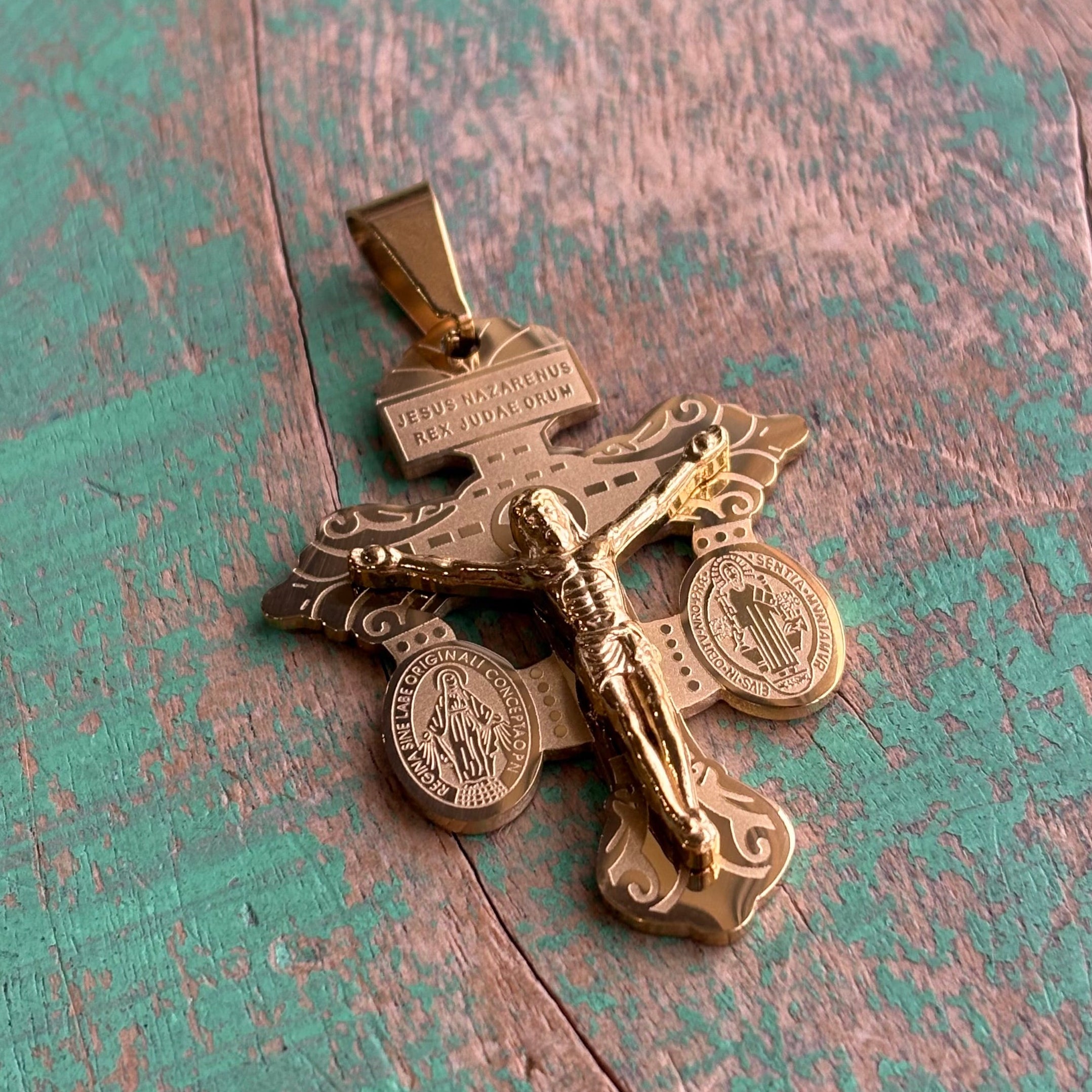 Stainless Steel Pardon Crucifix