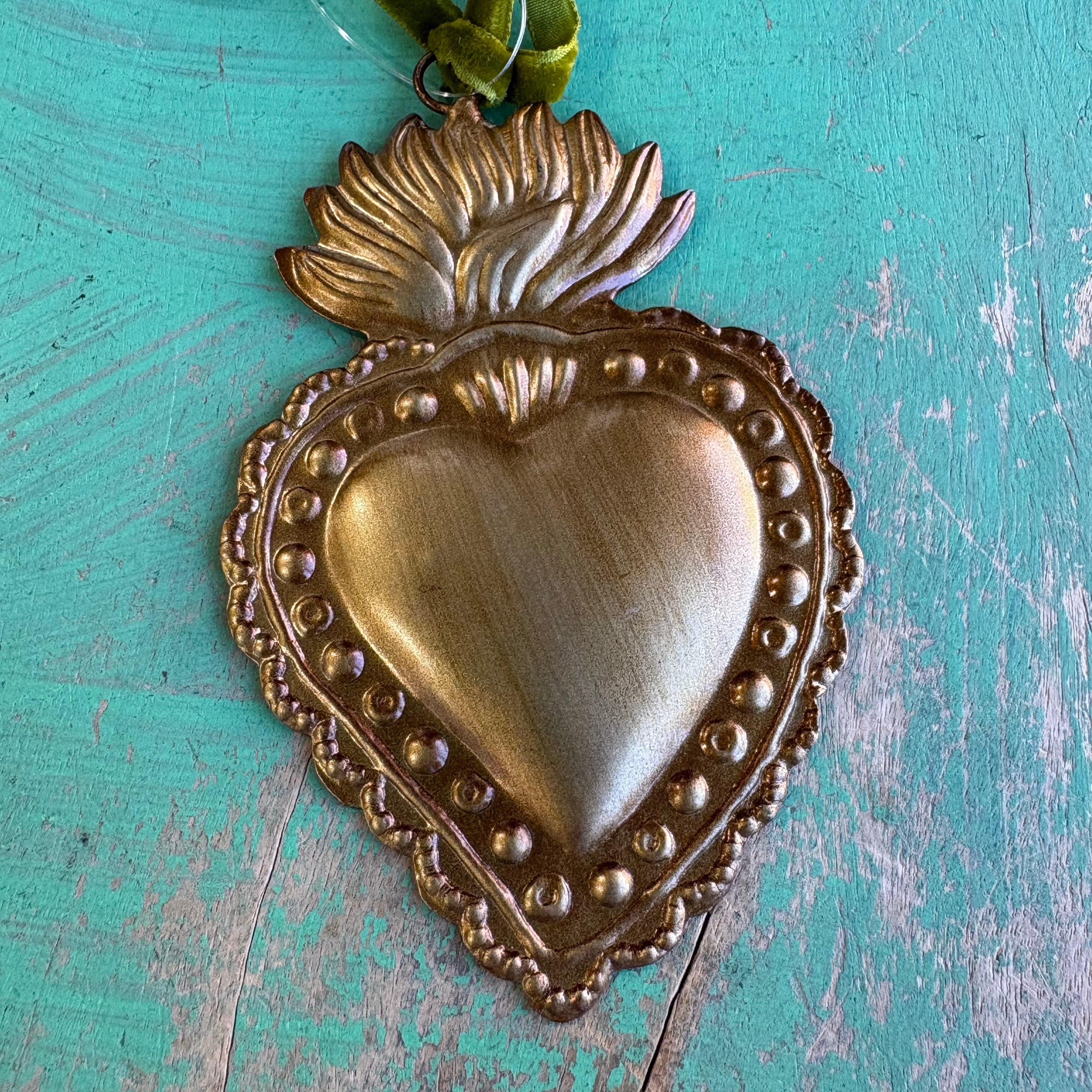 Small Dots Sacred Heart Ornament