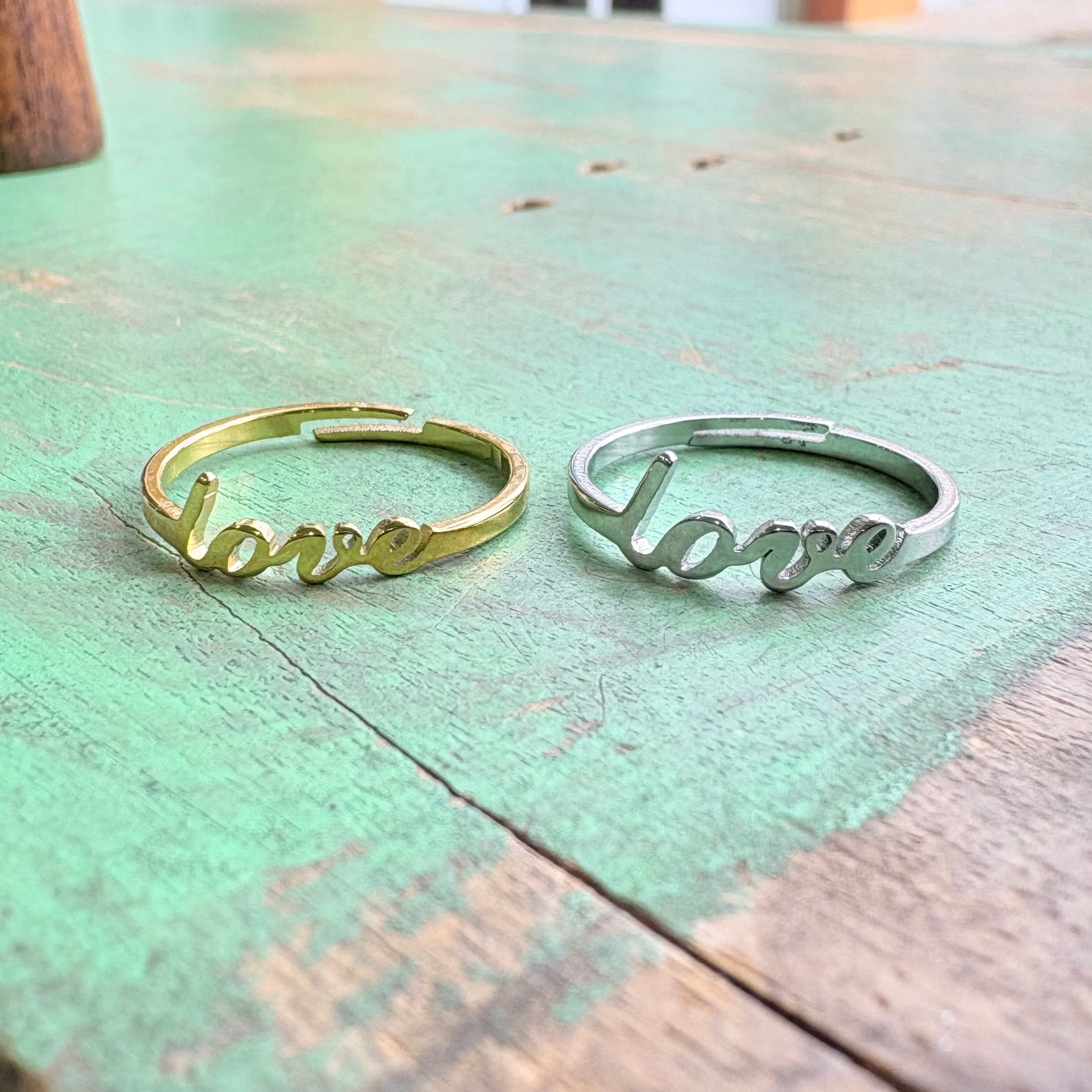 Stainless Steel Adjustable Love Rings