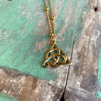 Trinity Celtic Knot Necklace and Earrings