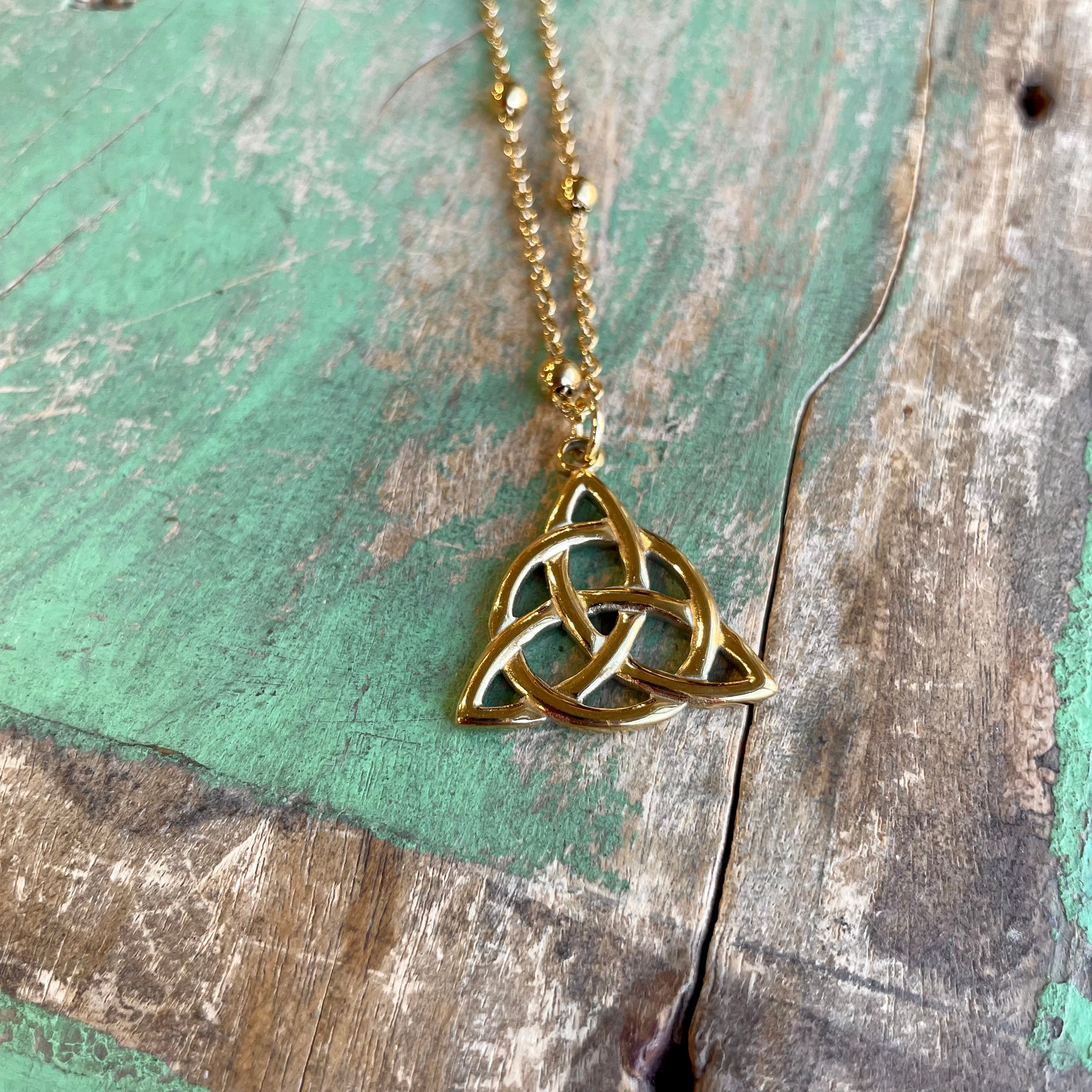 Trinity Celtic Knot Necklace and Earrings