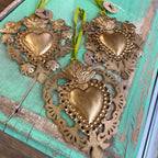 Cutout Brass Sacred Heart Ornaments