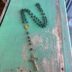 Glass Bead St Benedict Rosary