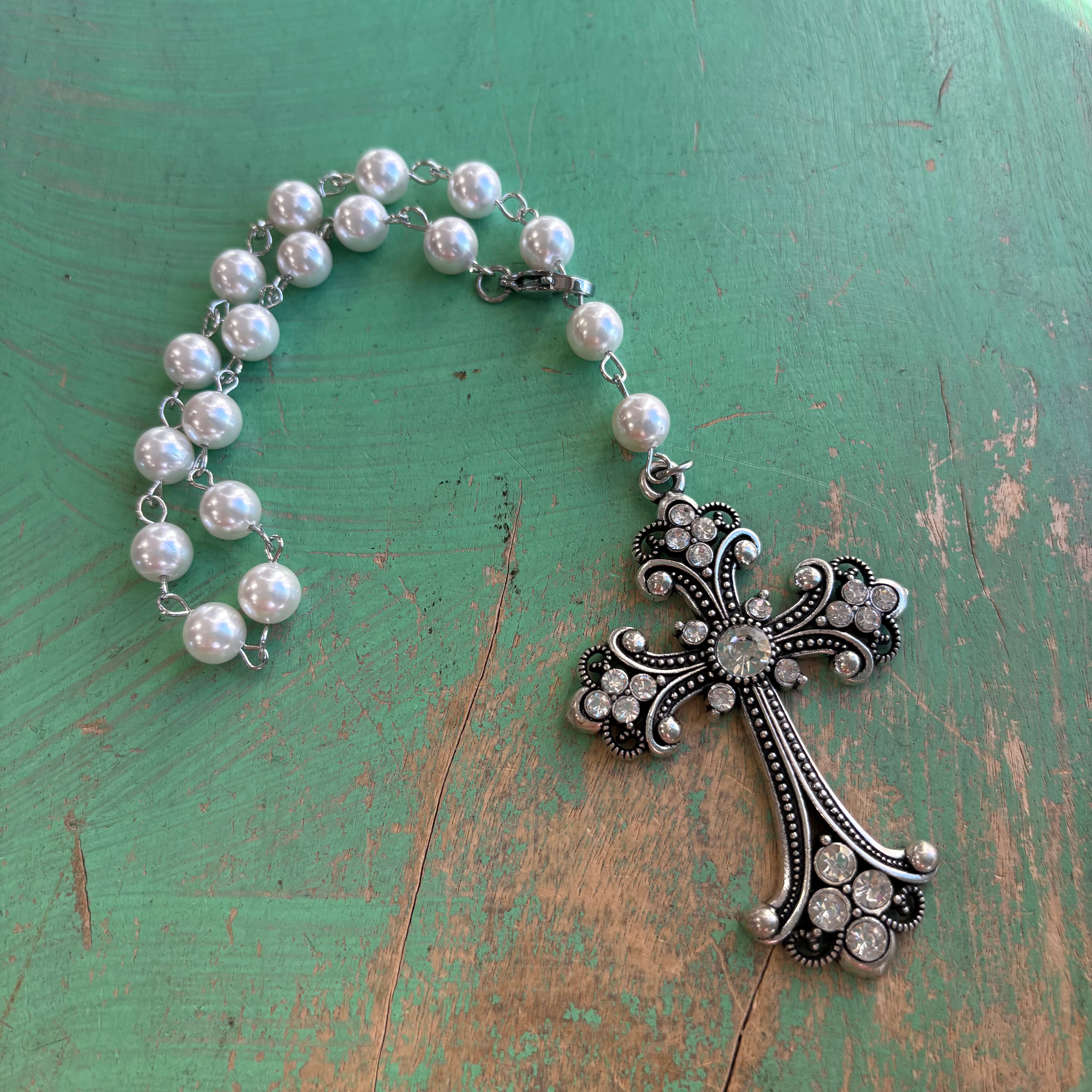 Jeweled Cross Car Blessing