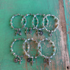 Silver Plated Saint Charm Bracelet