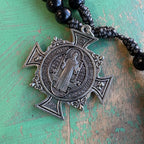 St. Benedict Black Paracord Rosary