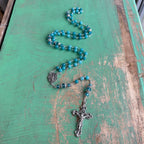 Miraculous Aqua Stone Rosary