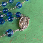 Preciosa Sapphire Crystal Rosary