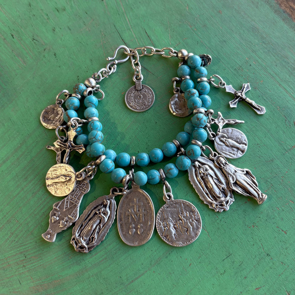 Saint Charm Beaded Bracelet