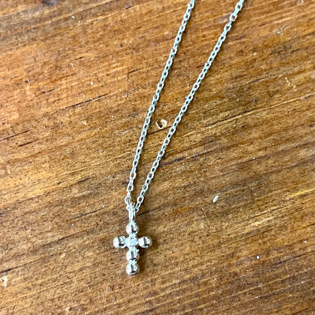 Polka Dot Cross Necklace or Earrings
