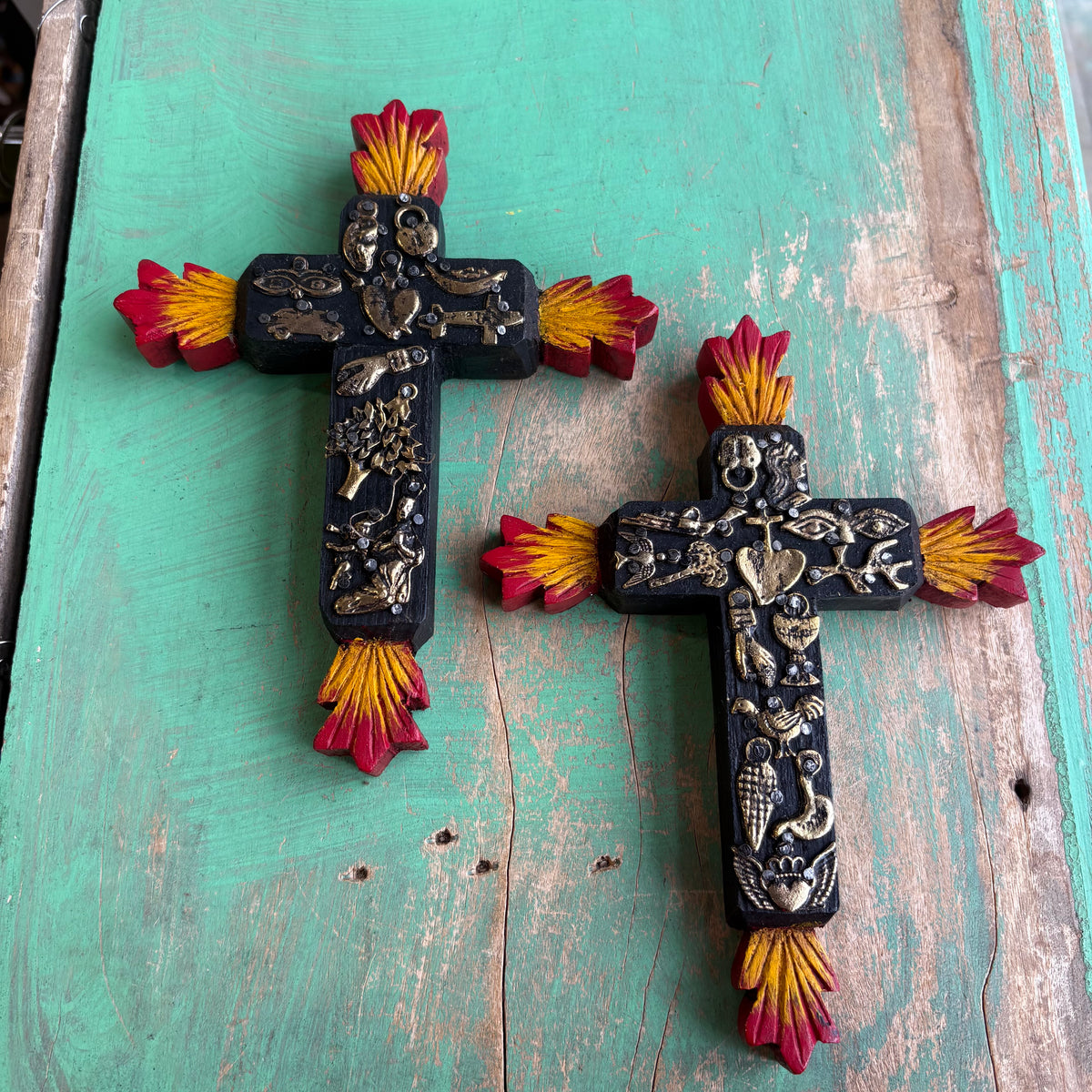 Milagros Flames Cross