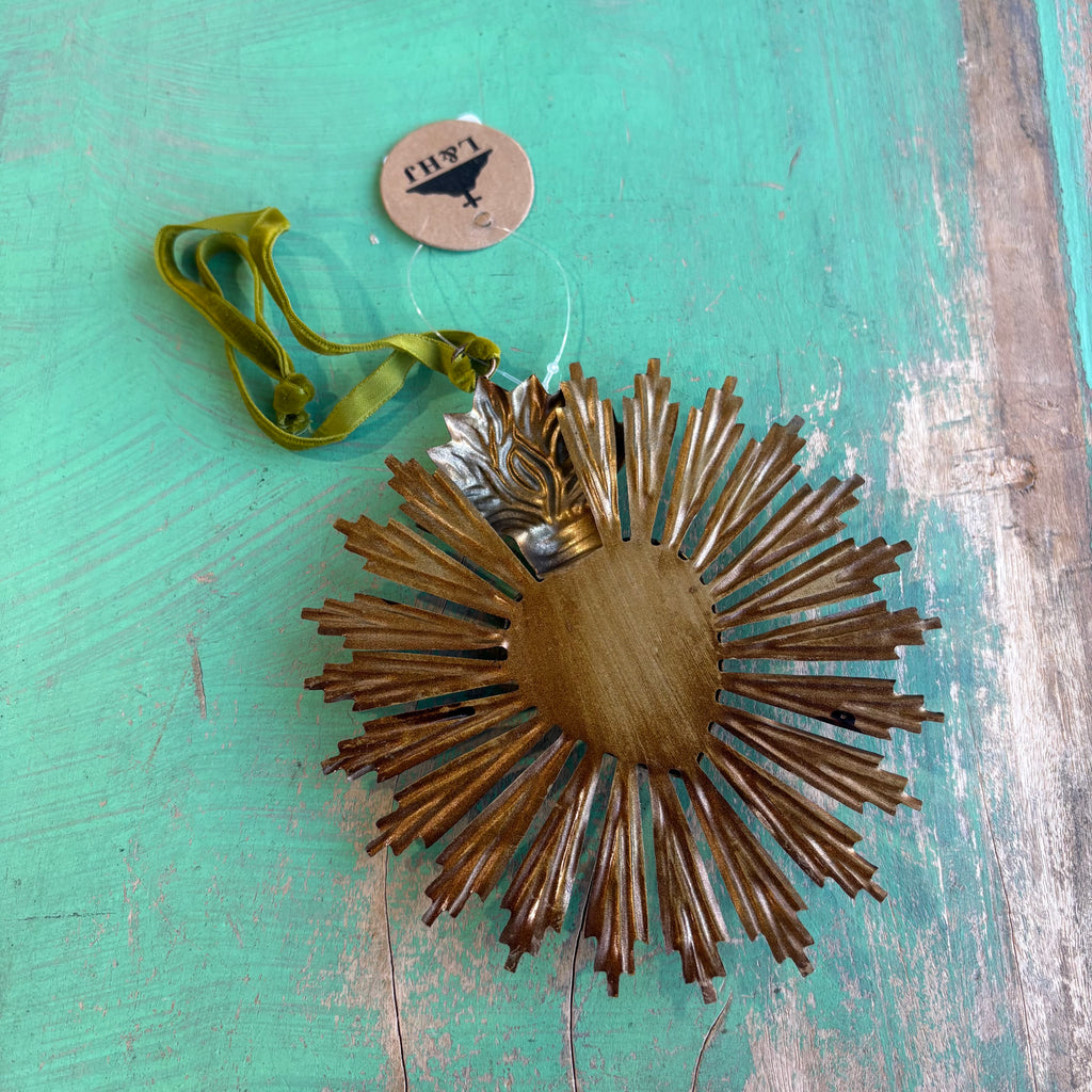 Sacred Heart Sun Rays 5" Ornament