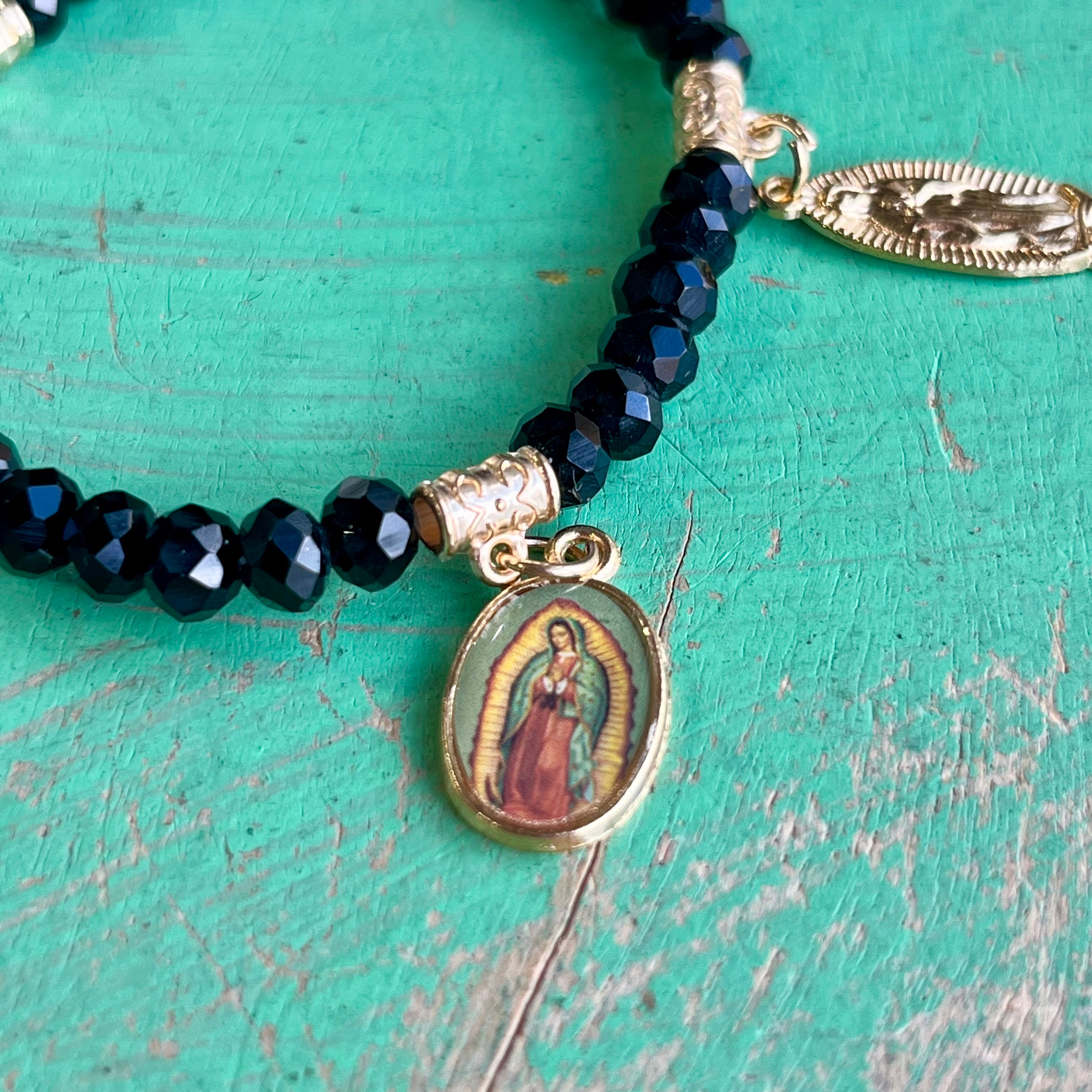 Black OLG Charm Bracelet