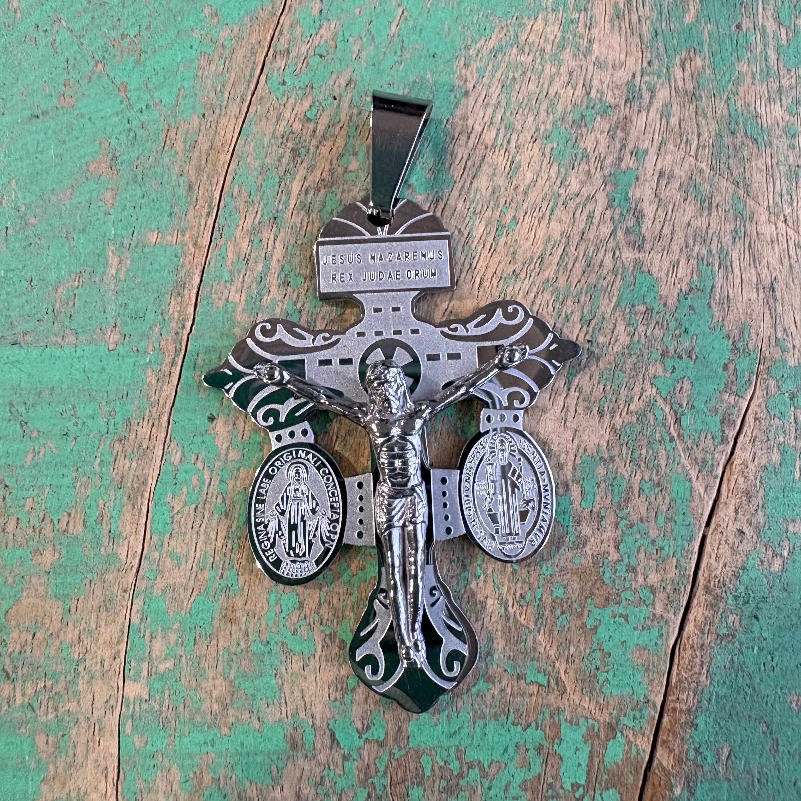 Stainless Steel Pardon Crucifix
