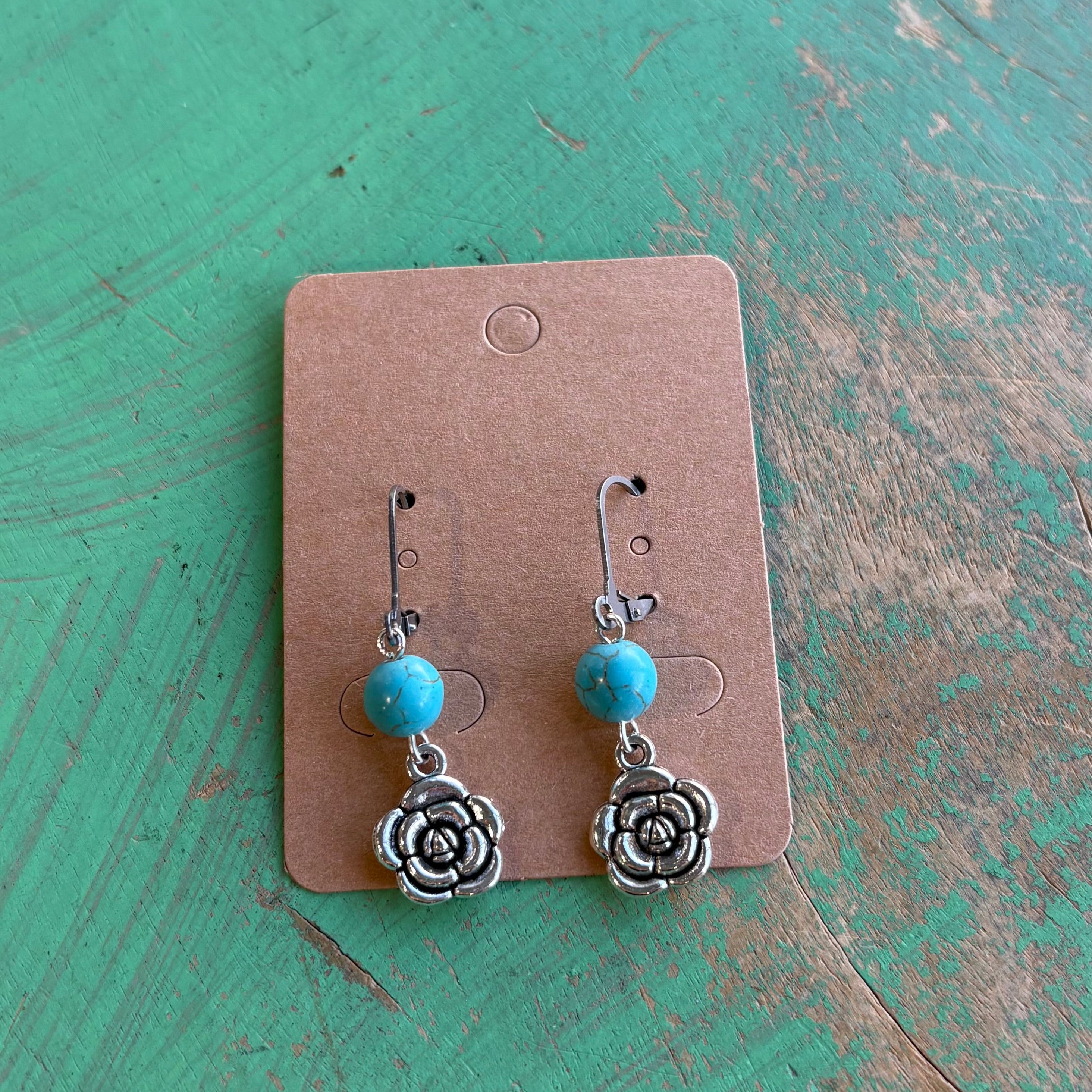 St Therese Turquoise Necklace Or Earrings