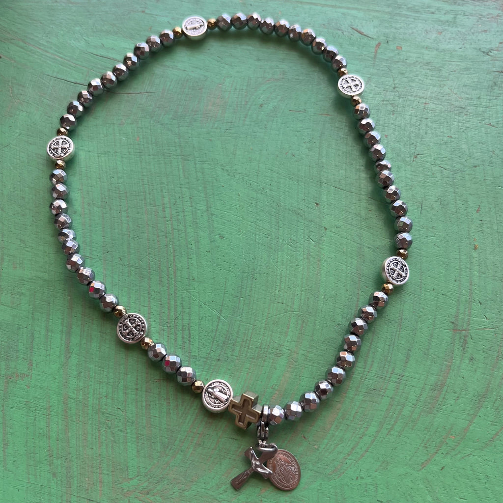 LHJ Signature Rosary Wrap St Benedict Bracelet