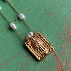 Gold OLG Pearl Chain Necklace