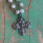 Freshwater Pearl Five Way Cross Necklace
