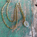 Sterling Silver Small Our Lady of Grace Necklace