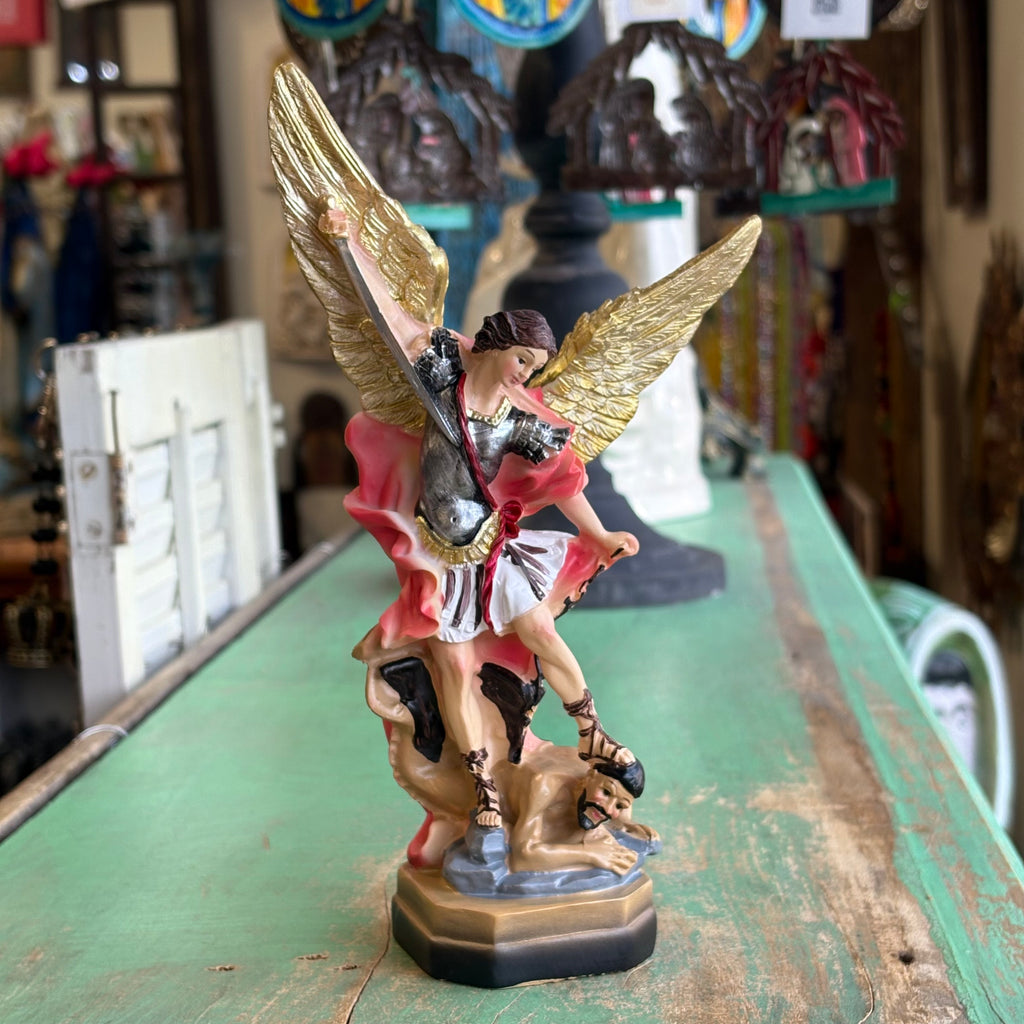 St Michael Colorful Statues
