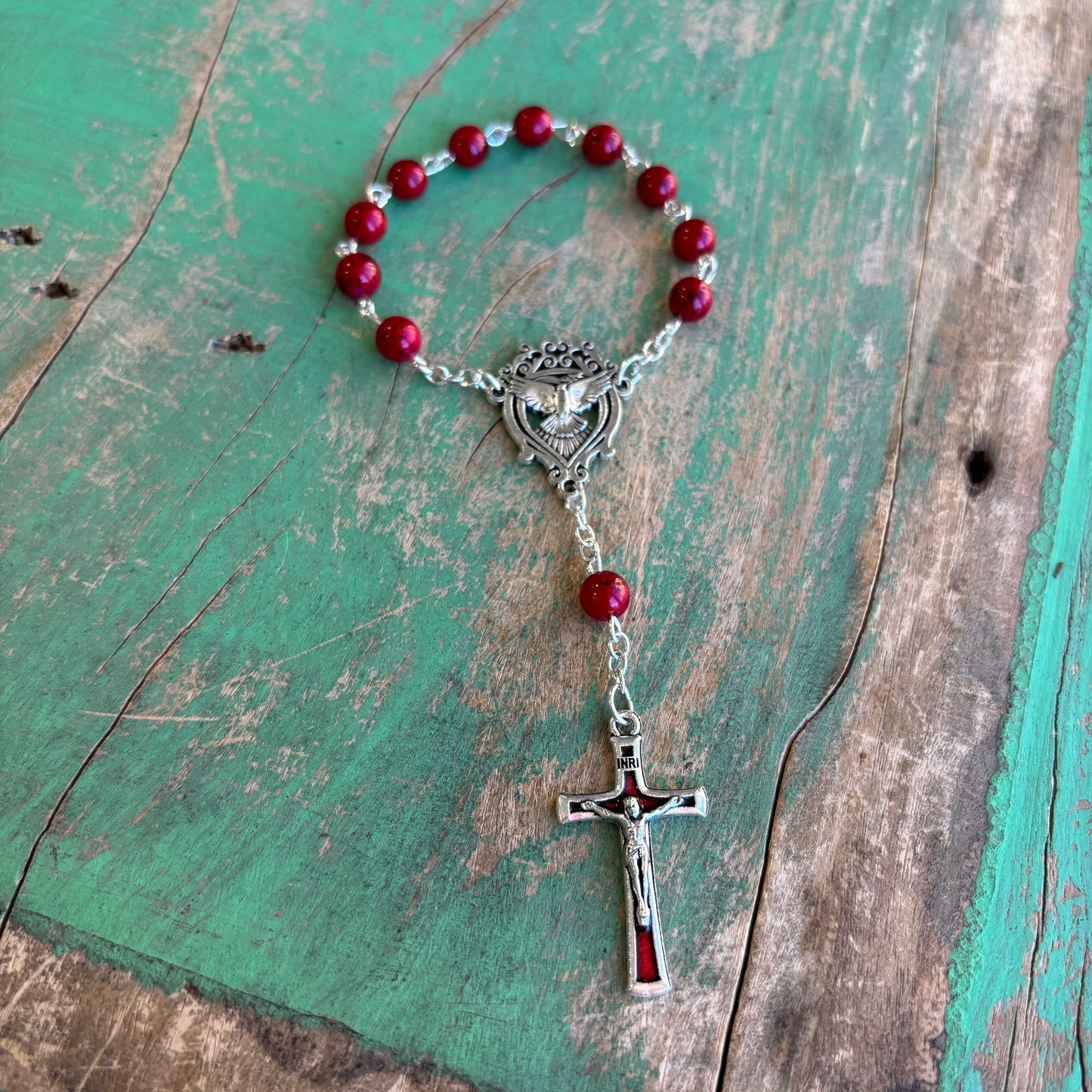 Red Confirmation Holy Spirit Decade Rosary