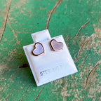 Sterling Silver Rose Gold Stud Earrings
