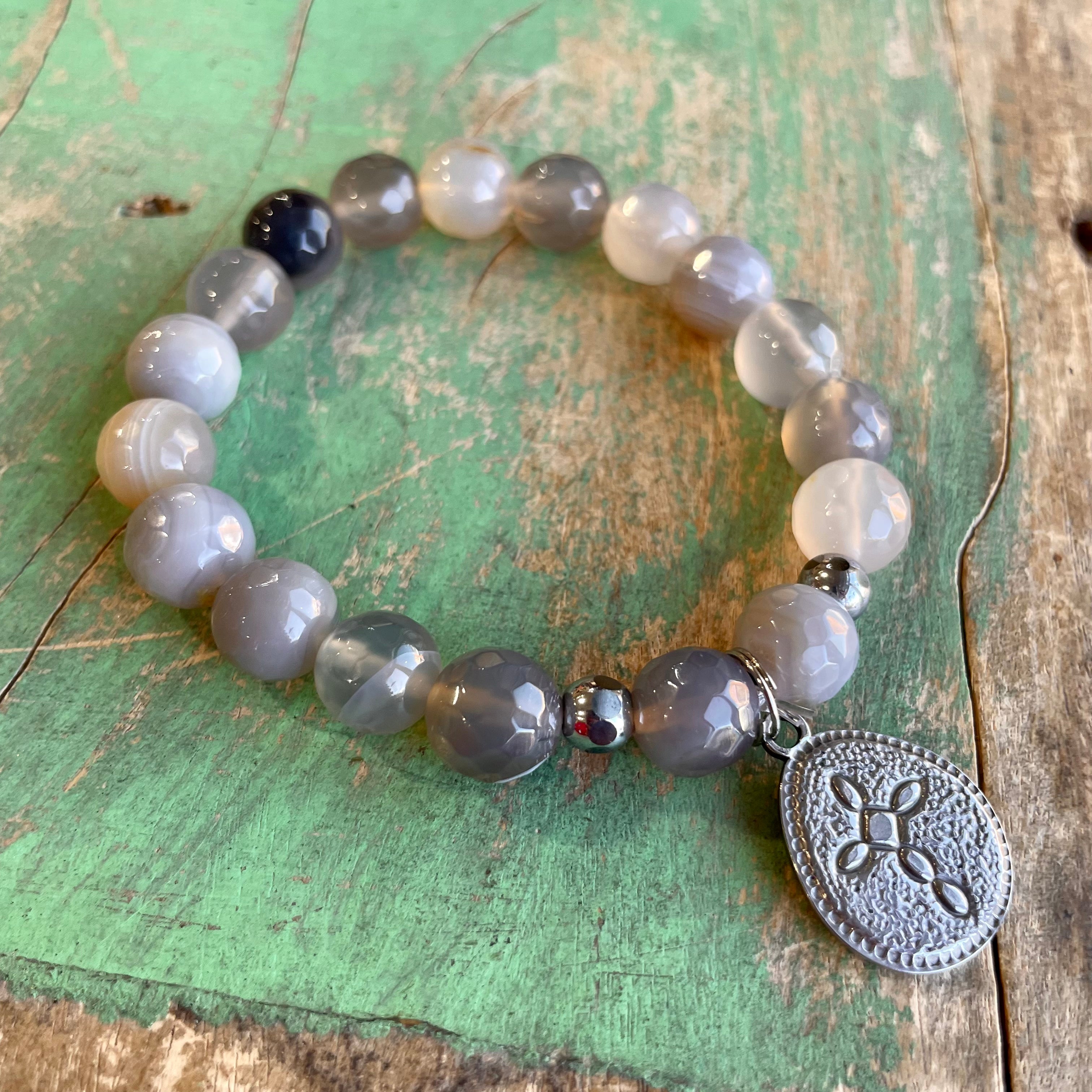 Grey Skies Bracelet and Earrings