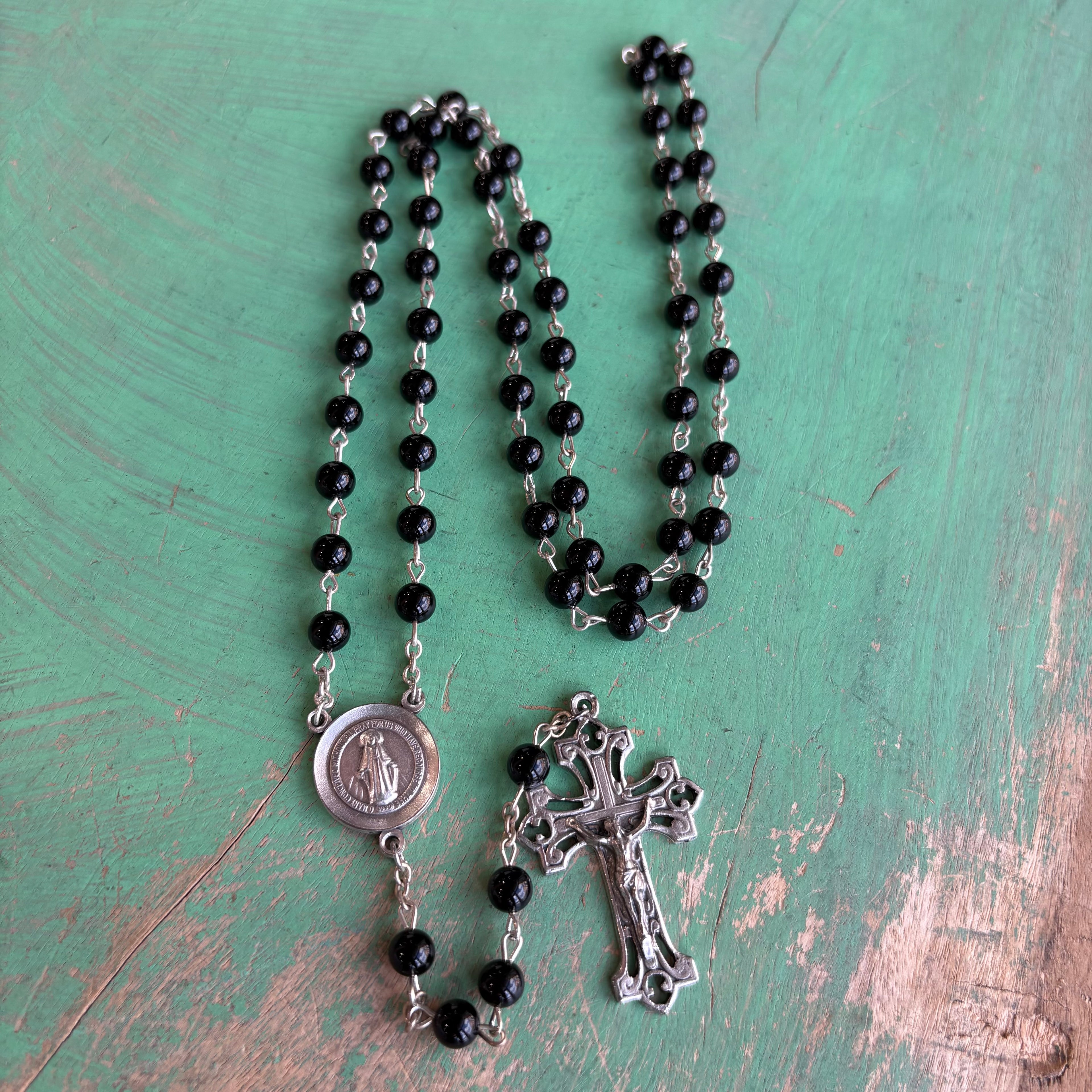 Black Onyx Men's Rosary