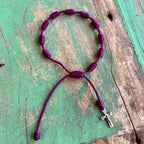 Purple Rosary Cord Bracelets