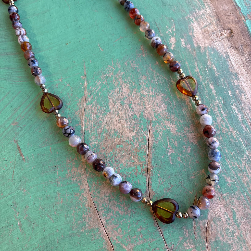 Hearts of Gold Rosary Wrap Bracelet