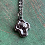 Heart-Centered Cross Necklace – Stainless Steel