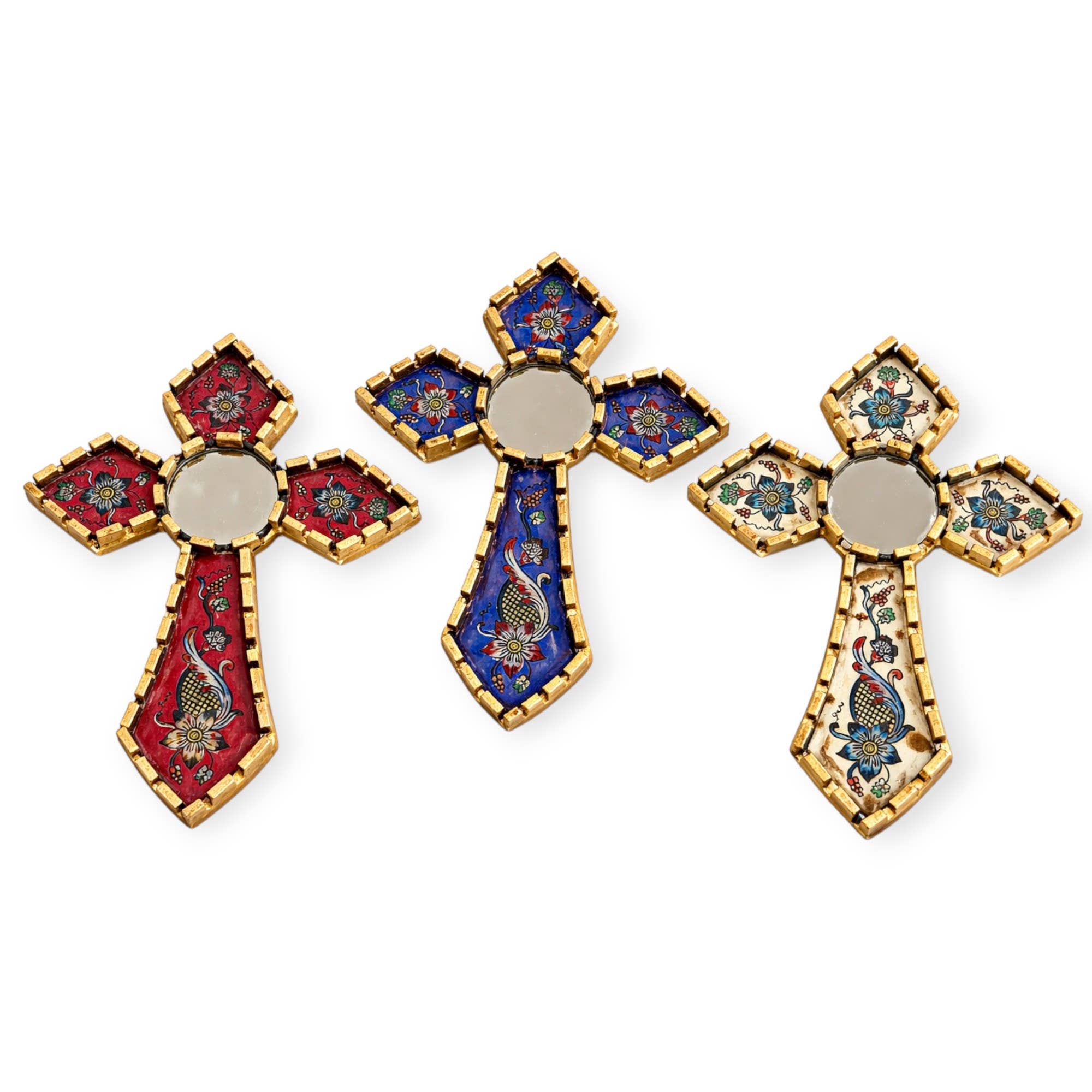 Handmade Peruvian Cross Mirror, Home Wall Decor