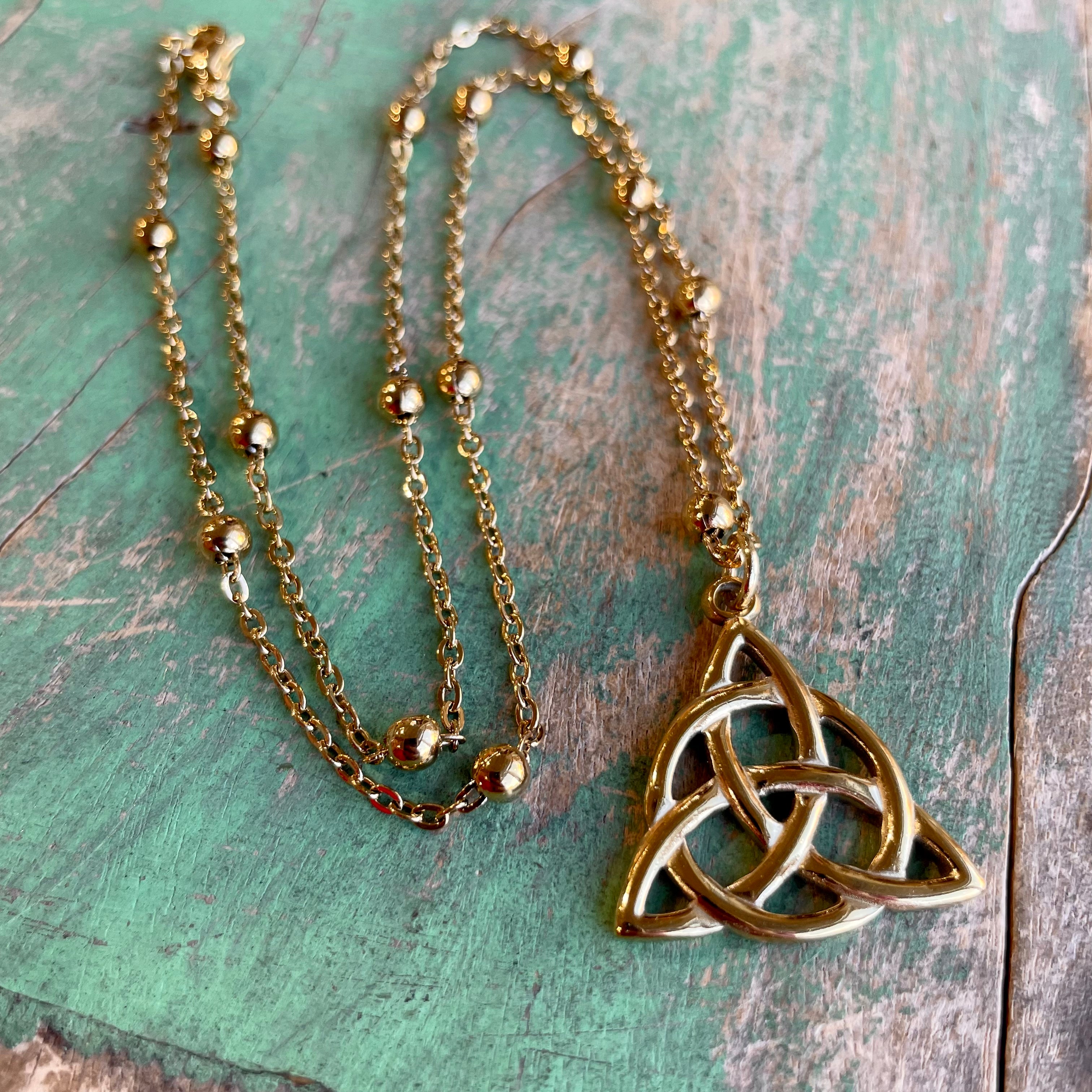 Trinity Celtic Knot Necklace and Earrings