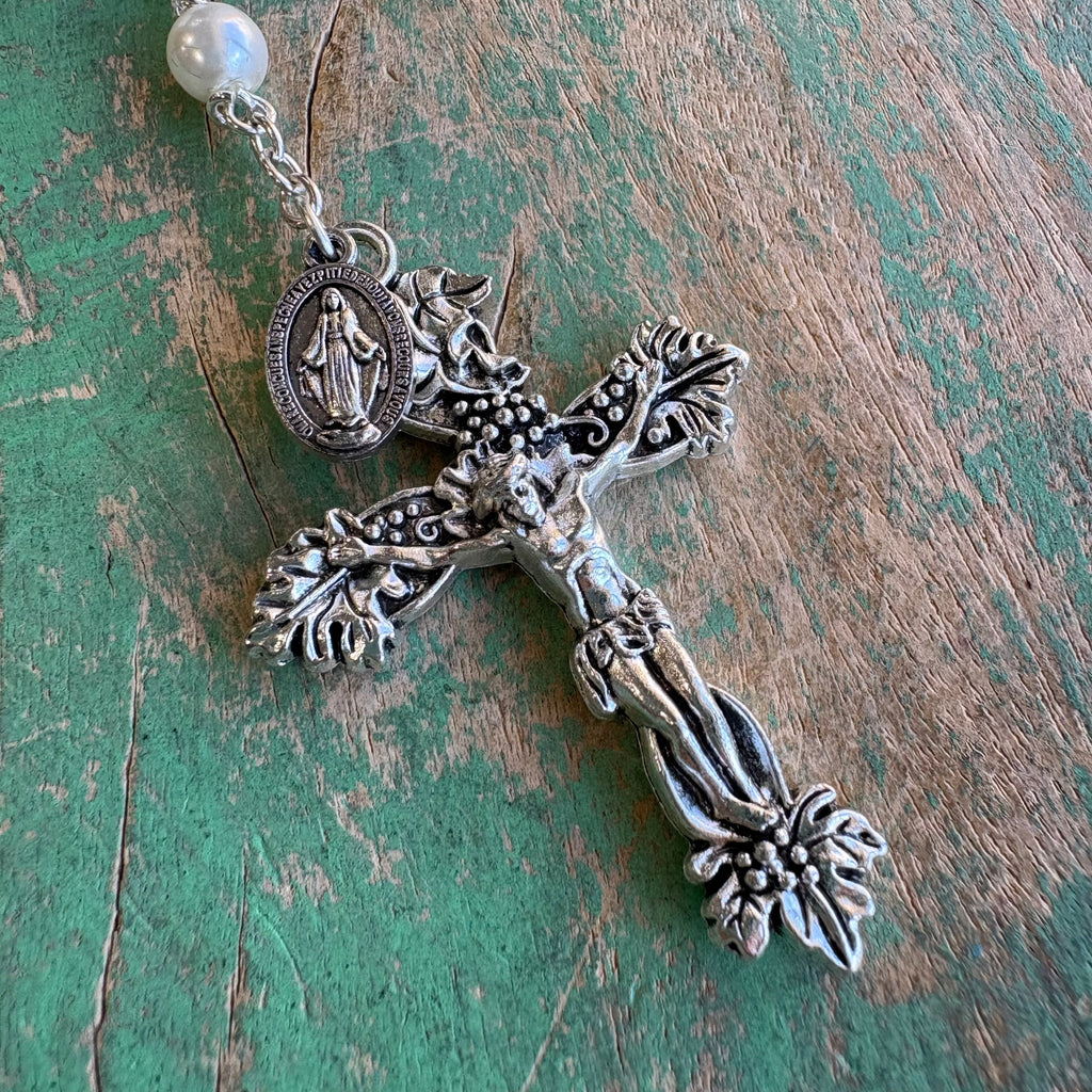 White Heritage Holy Communion Rosary