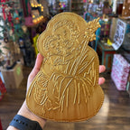 St. Joseph & Child Jesus Ex-Voto Wall Ornament – 8” Antique Gold | Handmade in India
