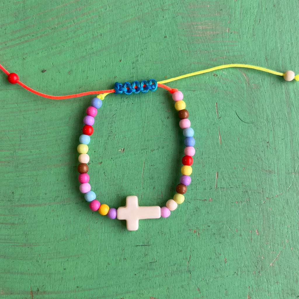 Girl's Colorful Side Cross Bracelets
