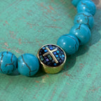 Mosaic Cross Turquoise Bracelet