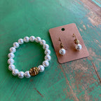 Mystical Rose Pearl Bracelet Or Earrings