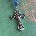 Preciosa Sapphire Crystal Rosary